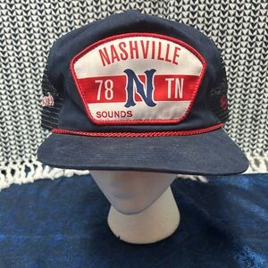Nashville Sounds Navy and Red Cap